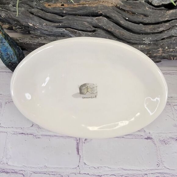 Crate & Barrel Camembert Cheese Oval Serving Plate (See also Jack and Cheddar) - Picture 1 of 6